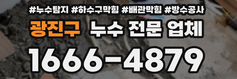 광진구 누수 전문 업체