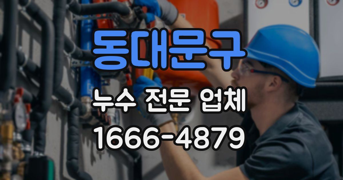 동대문구 누수 전문 업체
