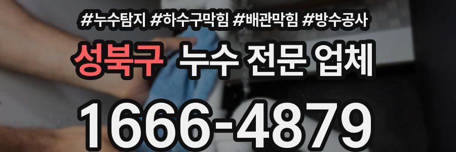 성북구 누수 전문 업체