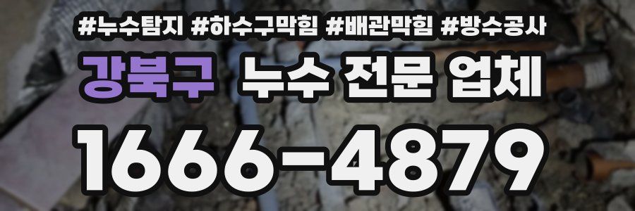 강북구 누수 전문 업체