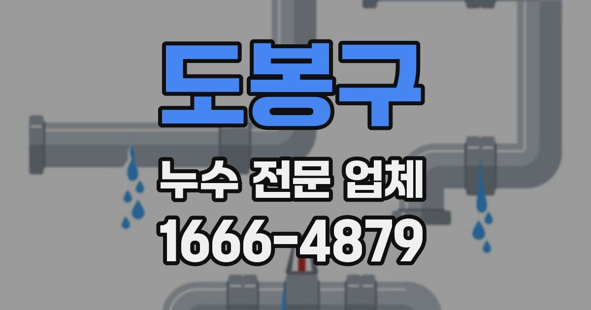 도봉구 누수 전문 업체