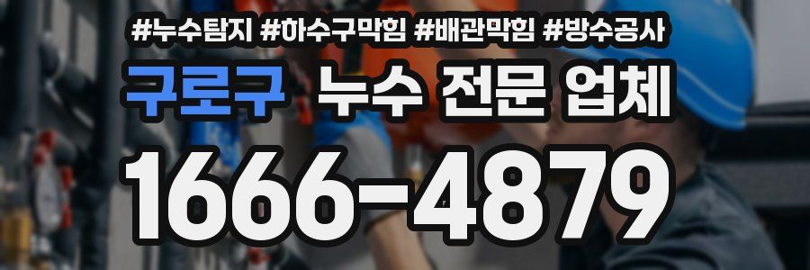 구로구 누수 전문 업체