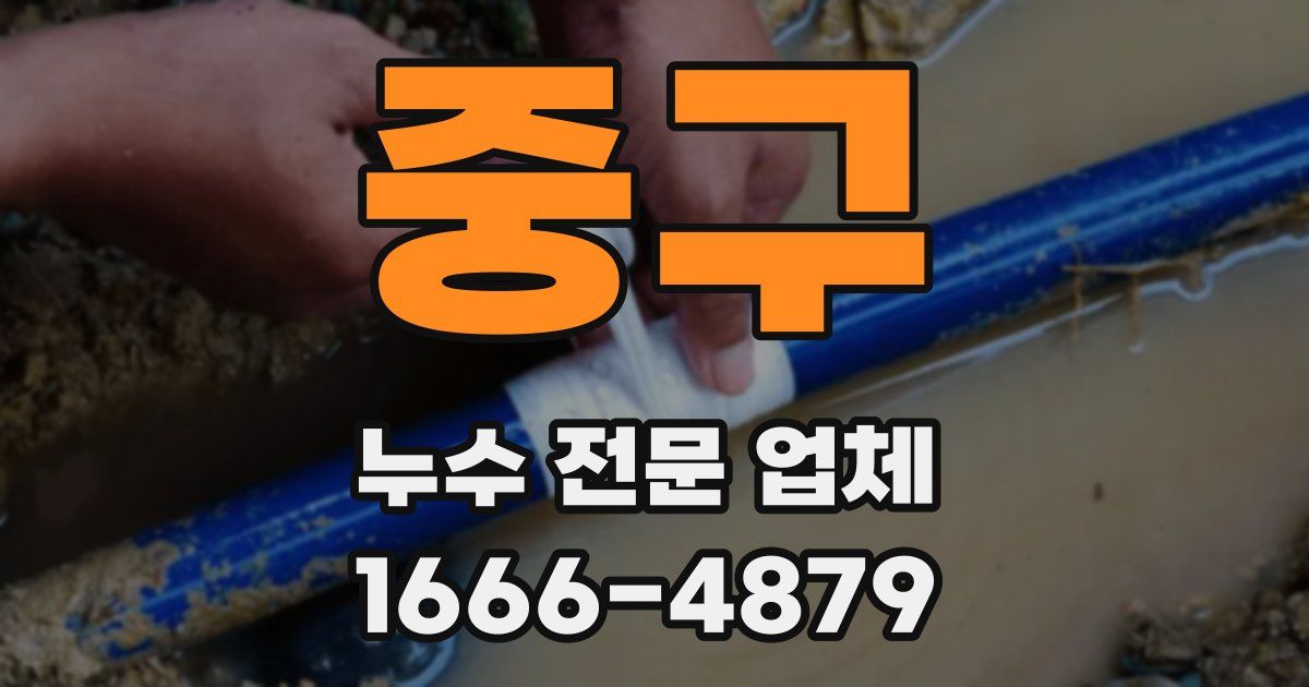 중구 누수 전문 업체