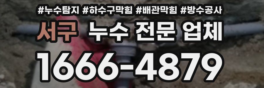 서구 누수 전문 업체