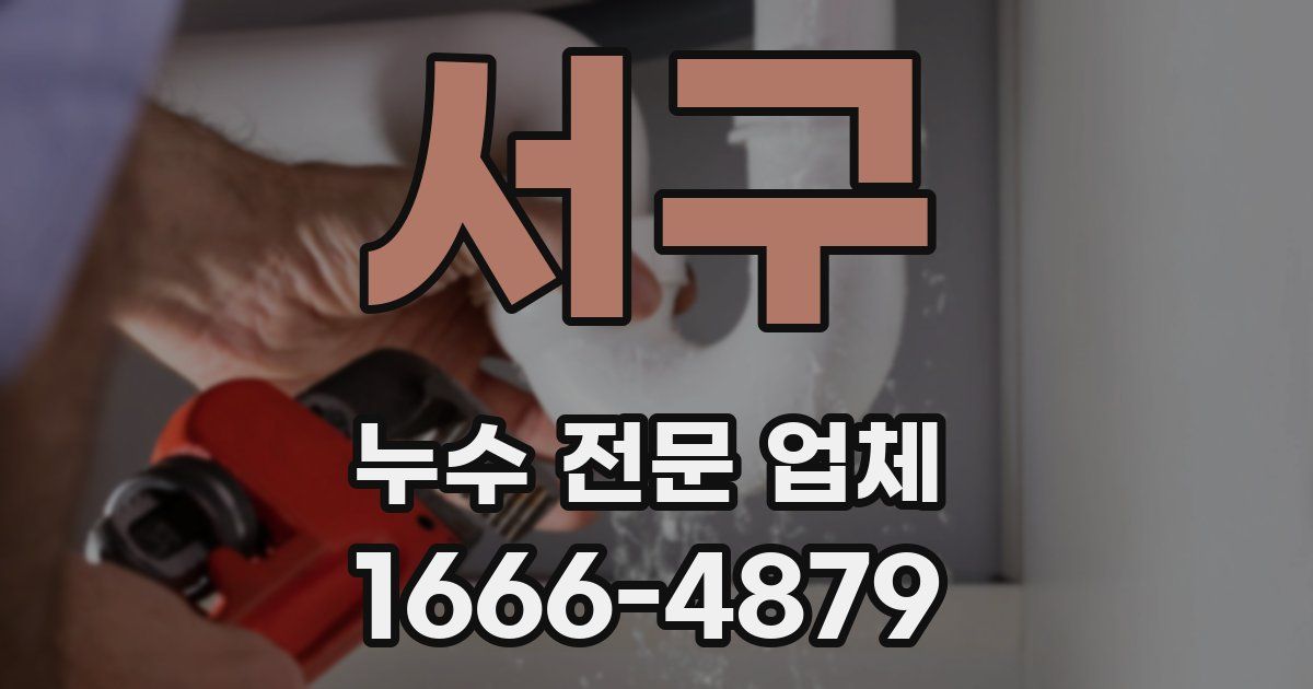 서구 누수 전문 업체