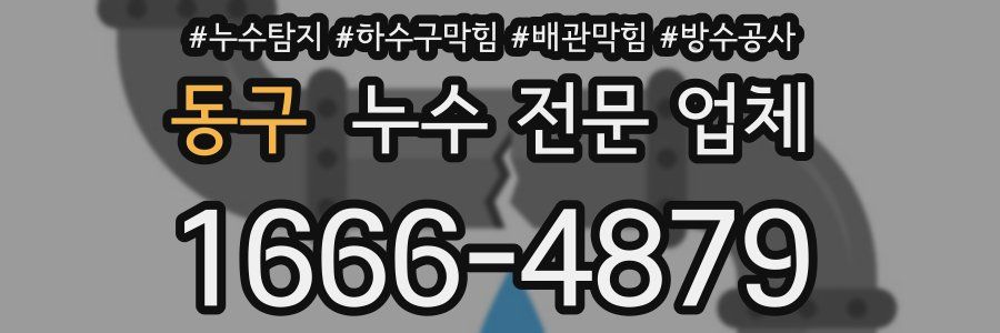 동구 누수 전문 업체