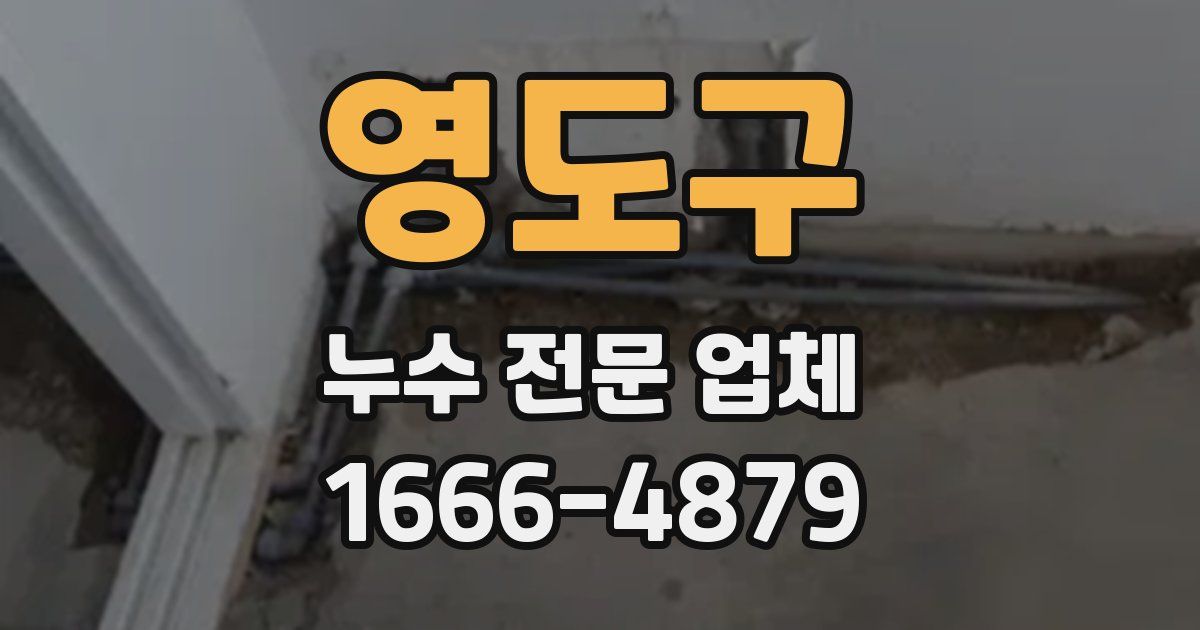 영도구 누수 전문 업체