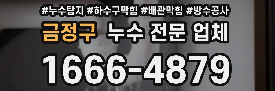 금정구 누수 전문 업체
