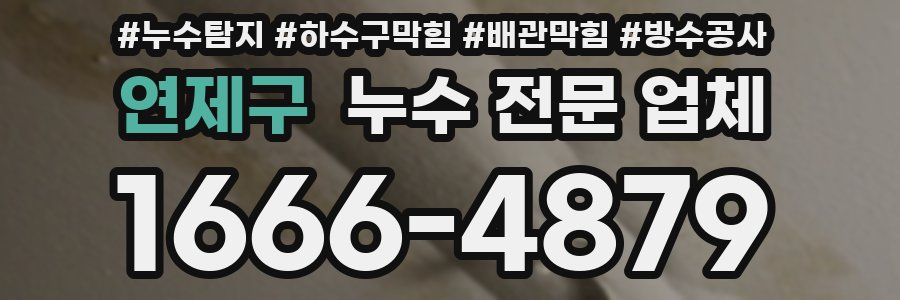 연제구 누수 전문 업체