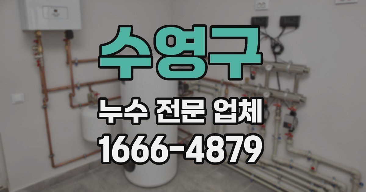 수영구 누수 전문 업체