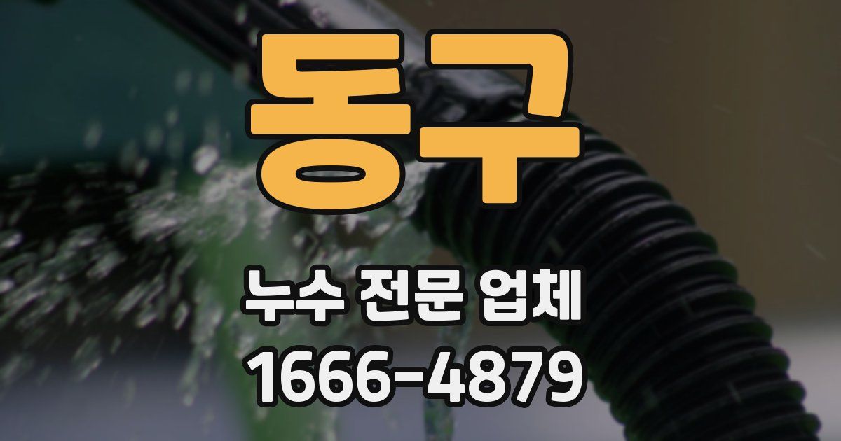 동구 누수 전문 업체