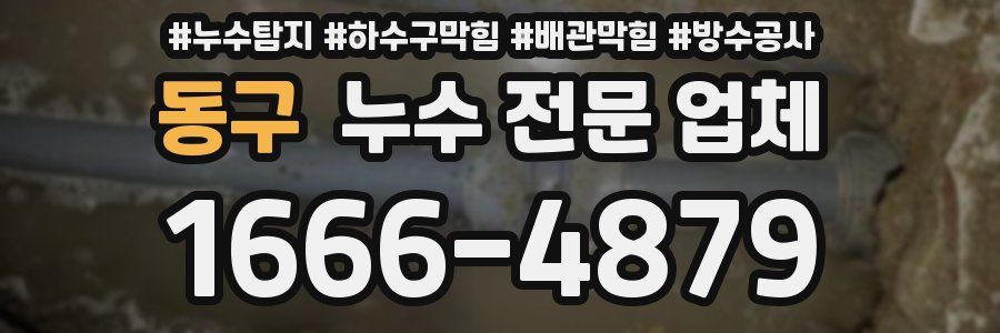 동구 누수 전문 업체