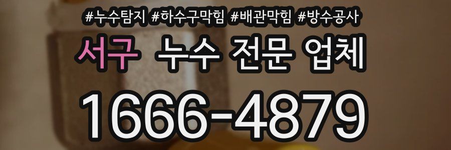 서구 누수 전문 업체