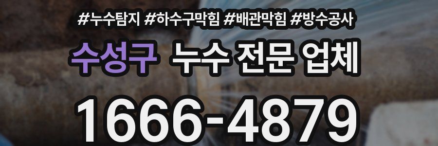 수성구 누수 전문 업체