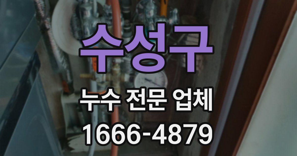 수성구 누수 전문 업체