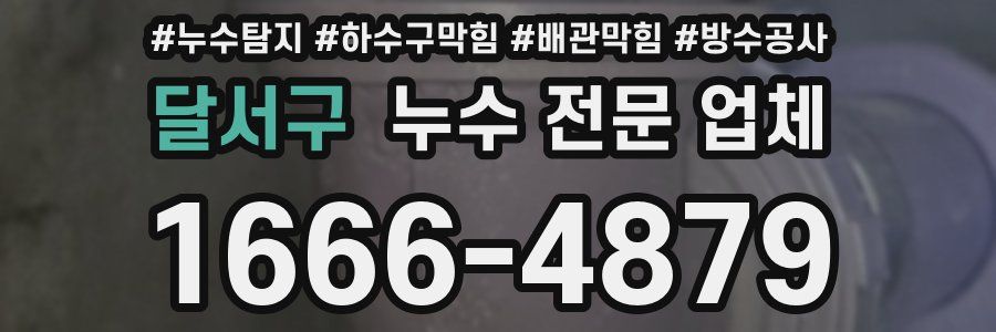 달서구 누수 전문 업체