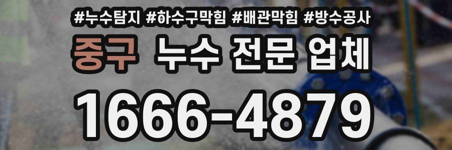 중구 누수 전문 업체