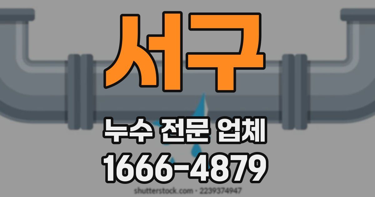 서구 누수 전문 업체