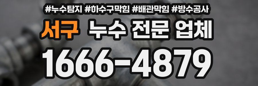 서구 누수 전문 업체