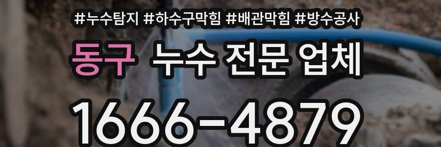 동구 누수 전문 업체