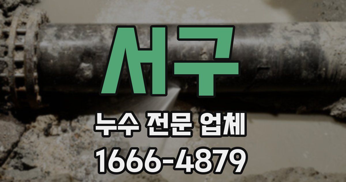 서구 누수 전문 업체