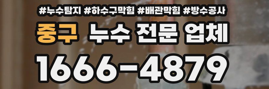 중구 누수 전문 업체