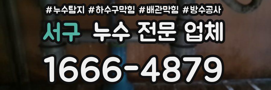 서구 누수 전문 업체