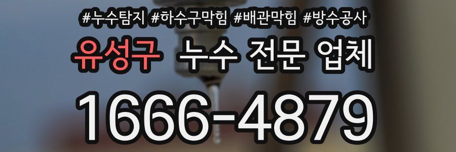 유성구 누수 전문 업체