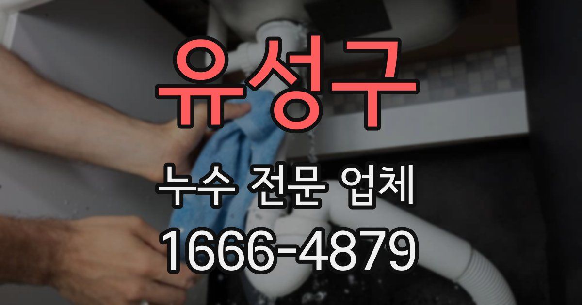유성구 누수 전문 업체