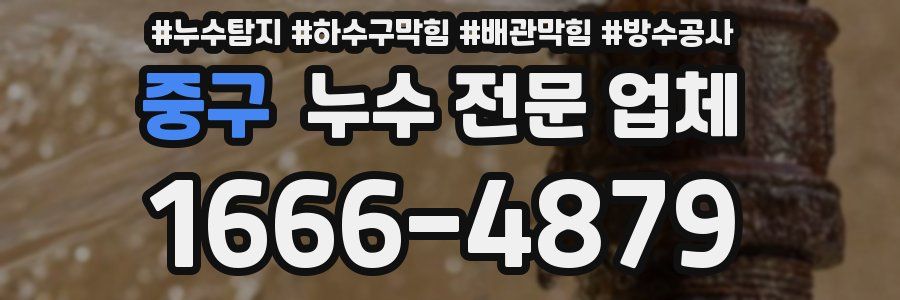 중구 누수 전문 업체