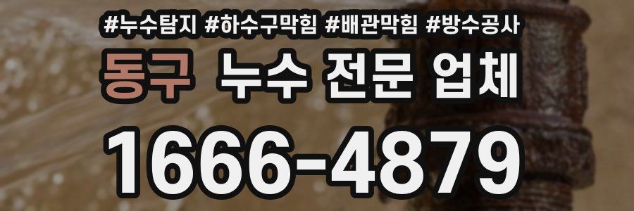 동구 누수 전문 업체