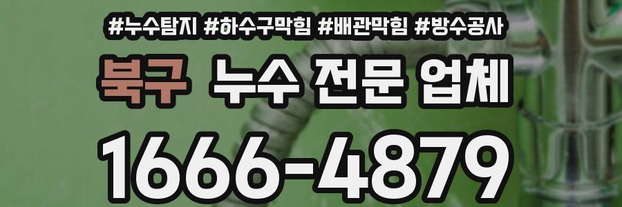 북구 누수 전문 업체