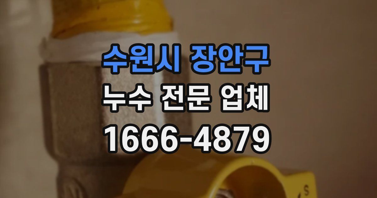 수원시 장안구 누수 전문 업체