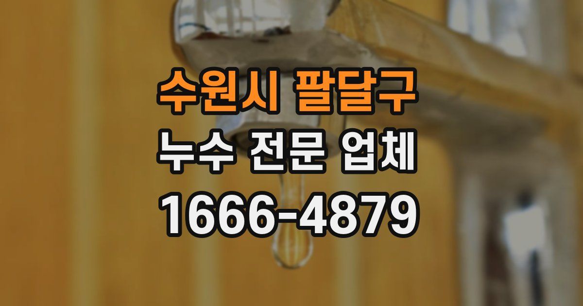 수원시 팔달구 누수 전문 업체