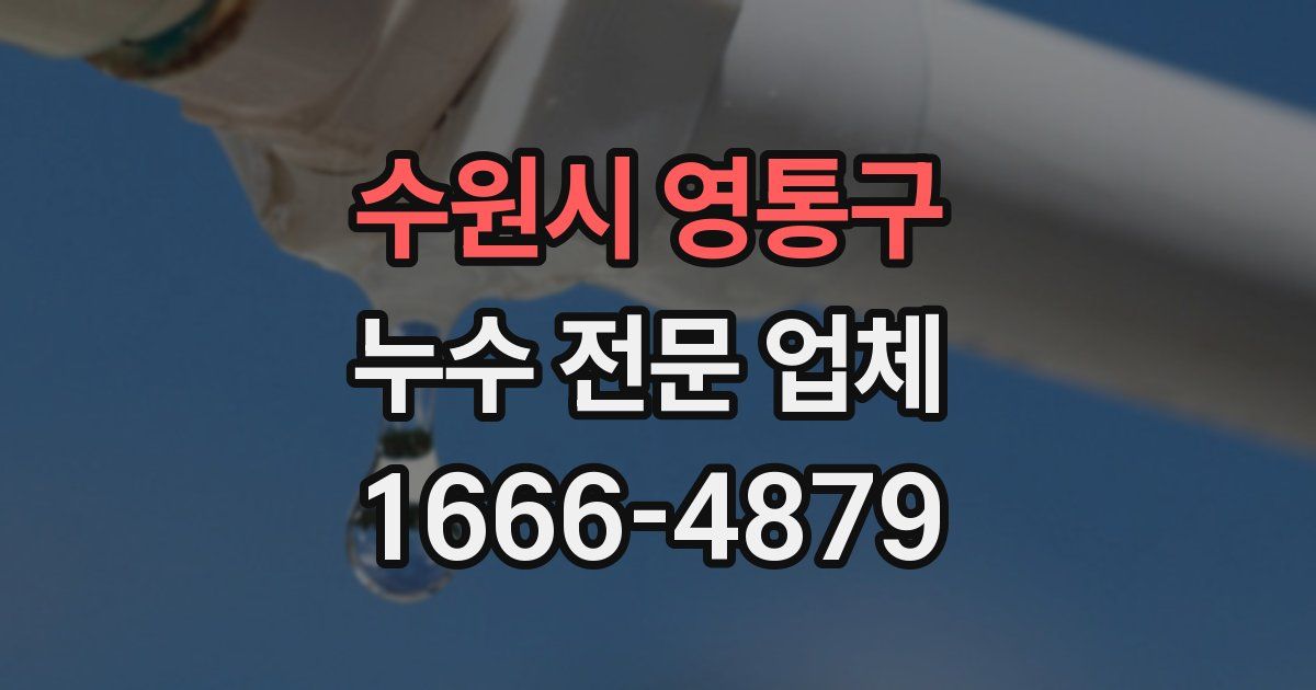 수원시 영통구 누수 전문 업체