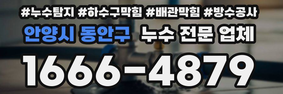 안양시 동안구 누수 전문 업체