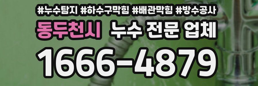 동두천시 누수 전문 업체