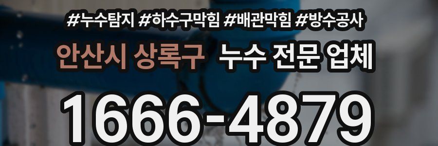 안산시 상록구 누수 전문 업체