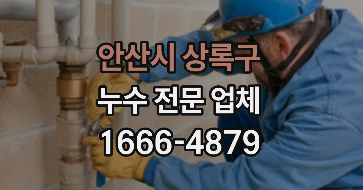 안산시 상록구 누수 전문 업체