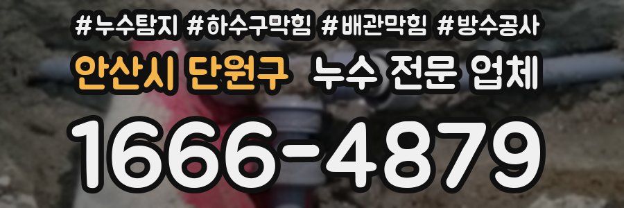 안산시 단원구 누수 전문 업체