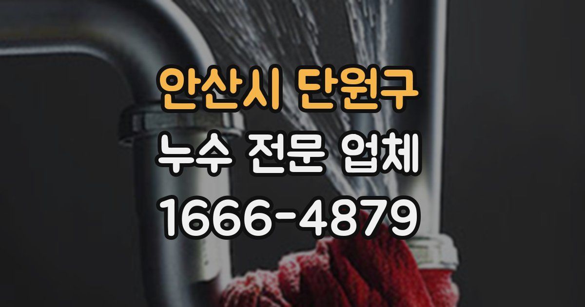 안산시 단원구 누수 전문 업체