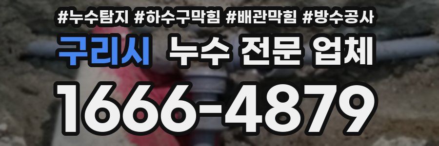 구리시 누수 전문 업체