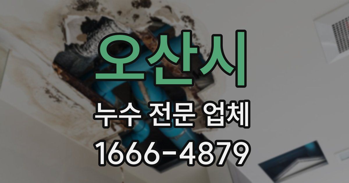 오산시 누수 전문 업체