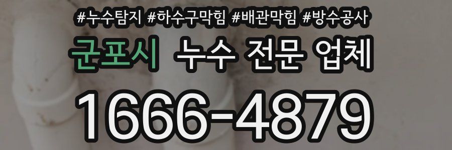 군포시 누수 전문 업체