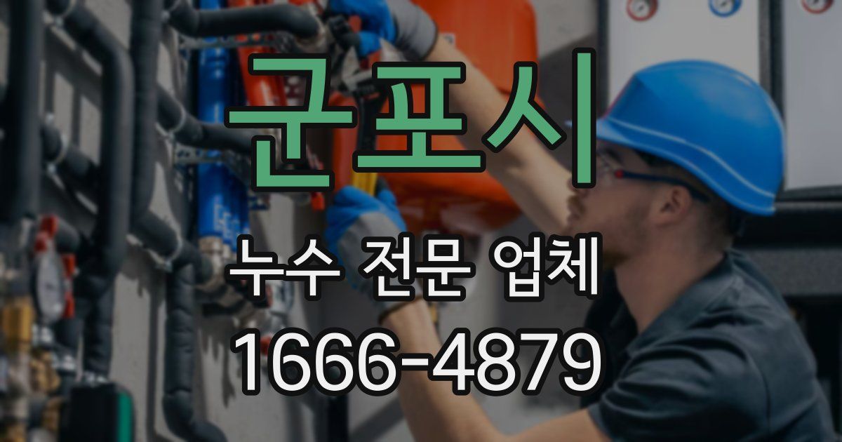 군포시 누수 전문 업체