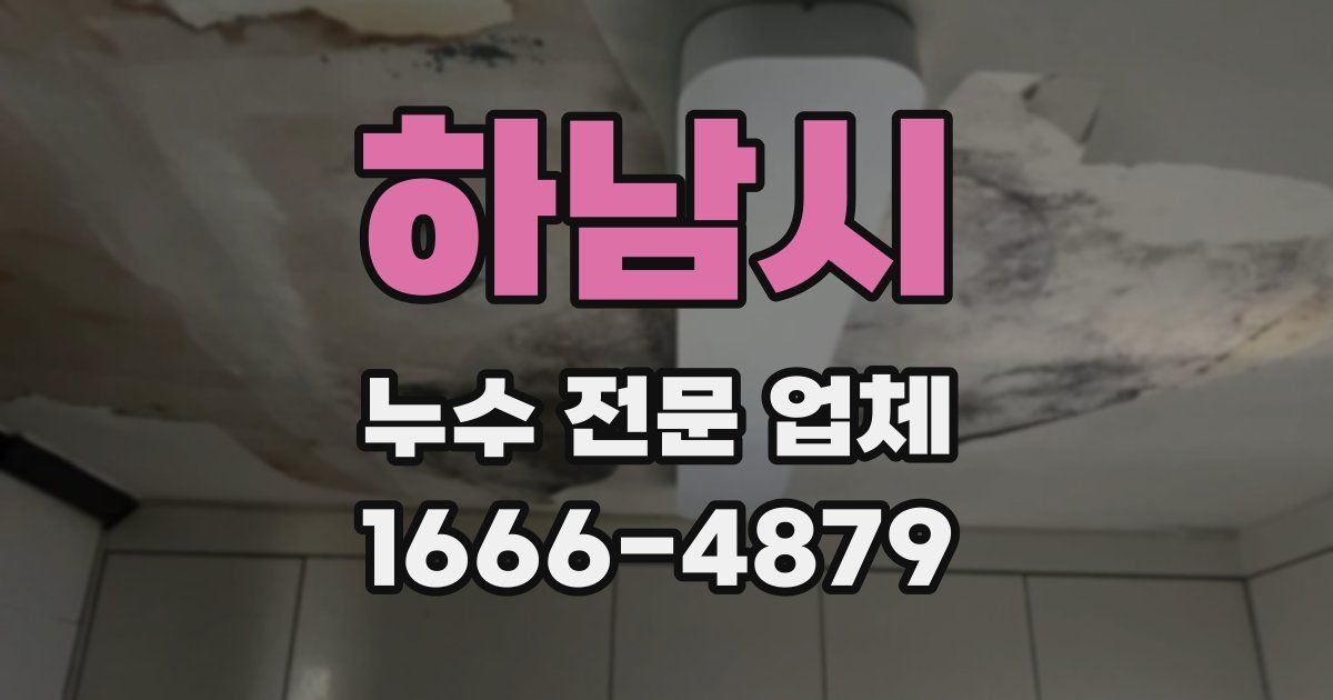 하남시 누수 전문 업체