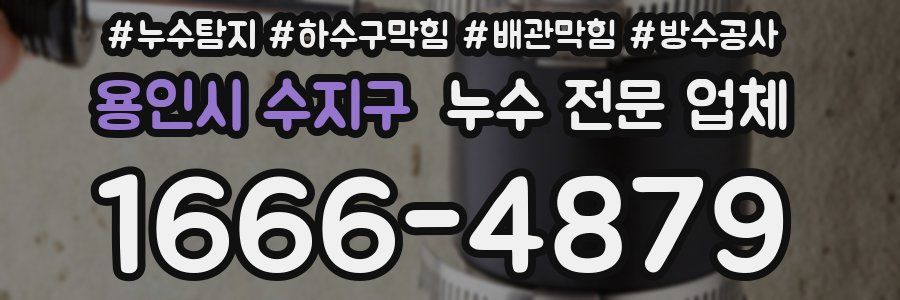 용인시 수지구 누수 전문 업체