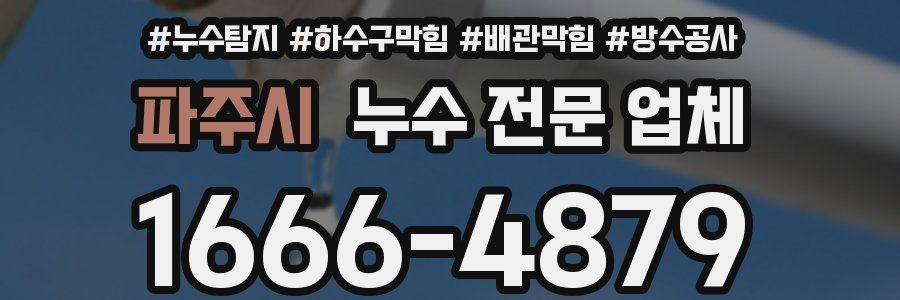 파주시 누수 전문 업체