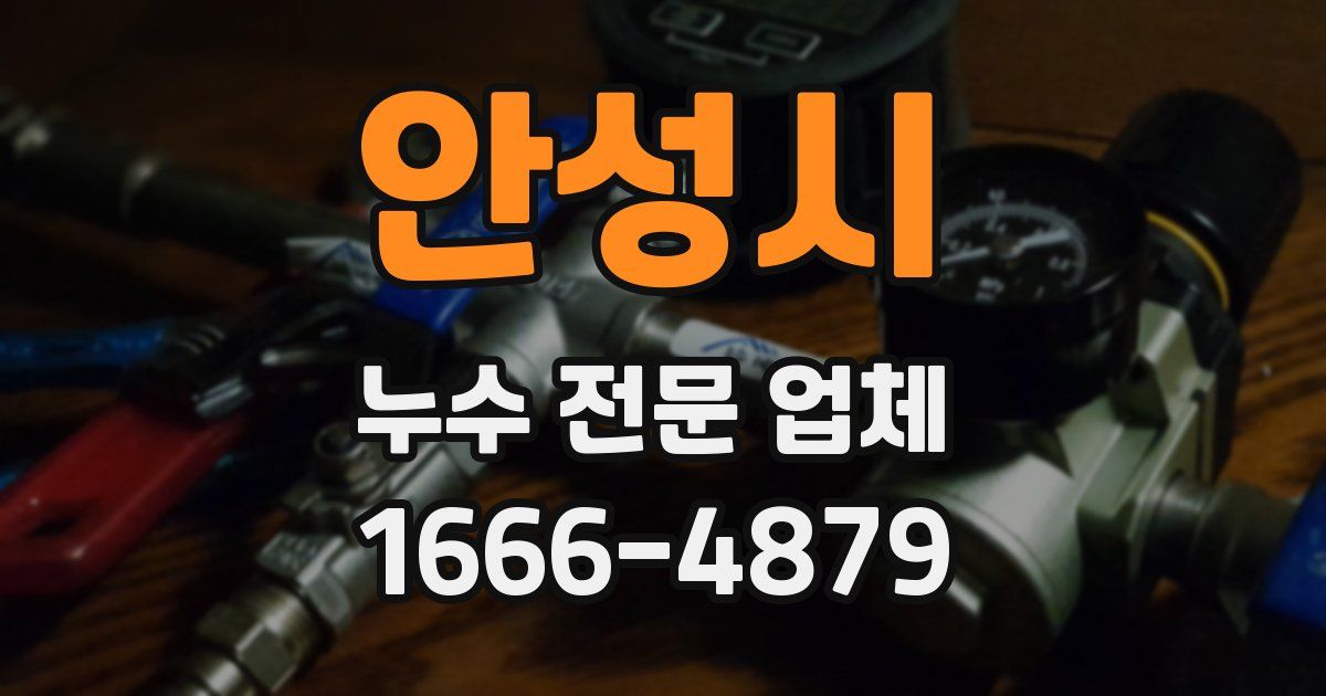 안성시 누수 전문 업체
