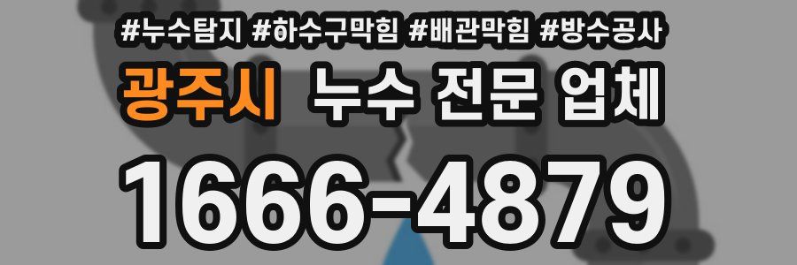 광주시 누수 전문 업체